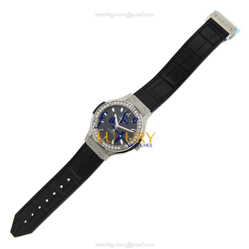 Hublot 565.NX.1470.LR.1204 CLASSIC FUSION Auto Titanium Diamond Black Dial Replica Watch - Image 2