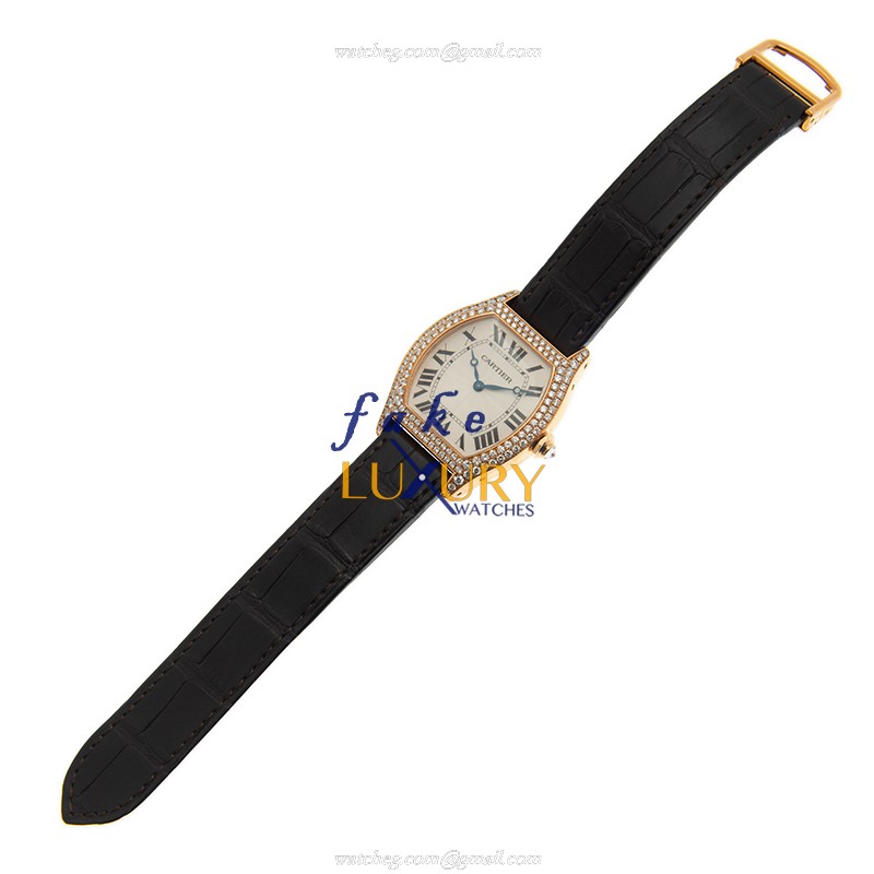 Cartier WA503951 Tortue Manual Wind 18kt Rose Gold Diamonds | Automatic | Steel | Replica Watch - Image 2