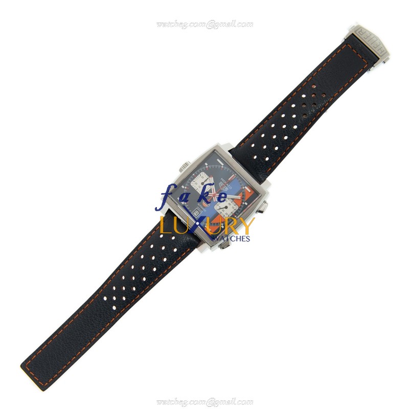 Tag Heuer CAW211R-FC6401 MANACO Replica Watch, Blue Dial, Steel Case, Automatic - Image 2