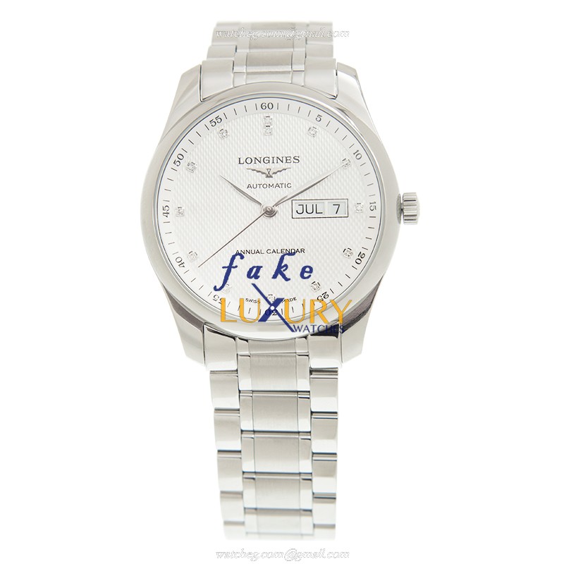 Longines L2.910.4.77.6 Master Collection Replica Watch, White Dial, Automatic, Steel Bracelet - Image 2