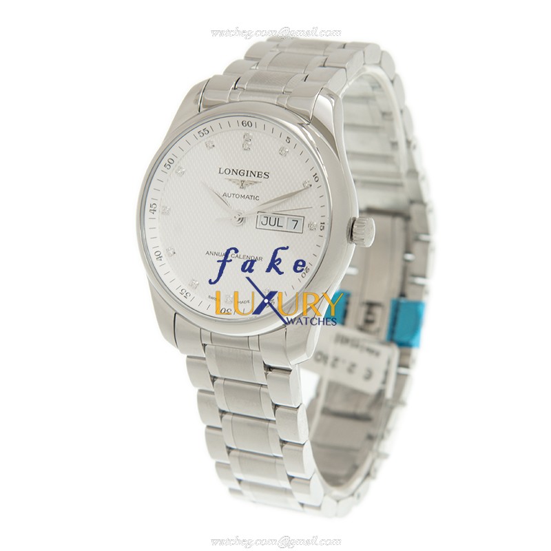 Longines L2.910.4.77.6 Master Collection Replica Watch, White Dial, Automatic, Steel Bracelet - Image 3