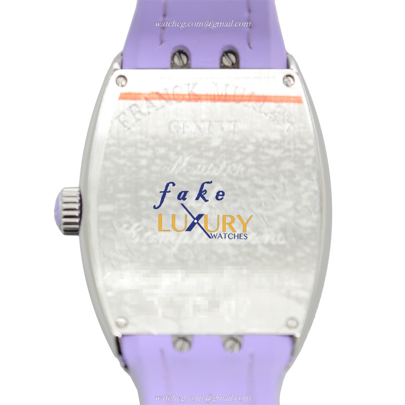 Franck Muller V 32 QZ AC.VL VANGUARD Quartz Silver Dial Purple Leather | 15202ST.OO.1240ST.01 - Image 3