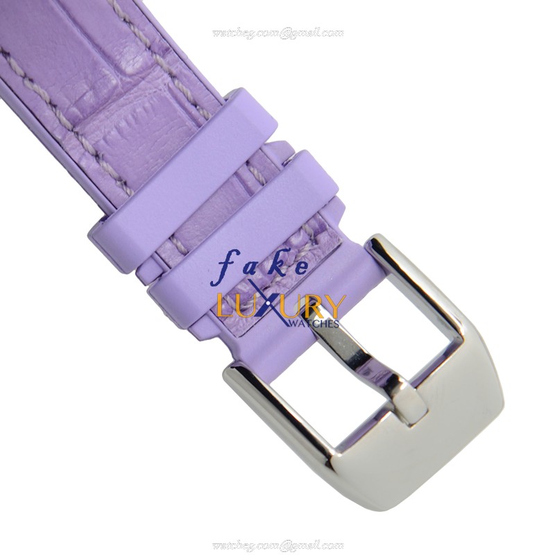 Franck Muller V 32 QZ AC.VL VANGUARD Quartz Silver Dial Purple Leather | 15202ST.OO.1240ST.01 - Image 4