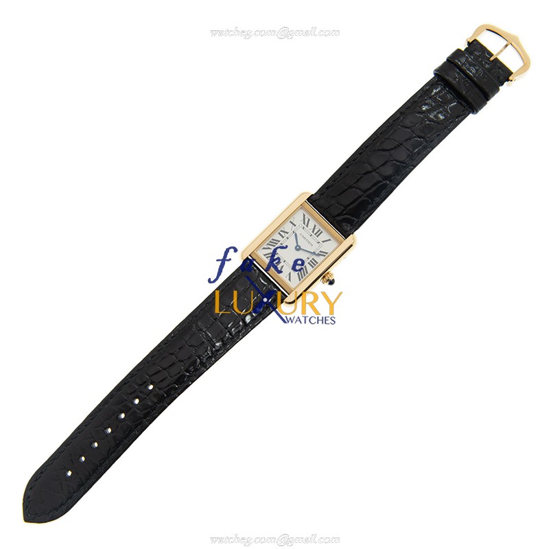 Cartier W5200002 TANK Quartz 18kt Yellow Gold Replica Watch - Luxury Swiss Clone with Ceramic Bezel - Image 2
