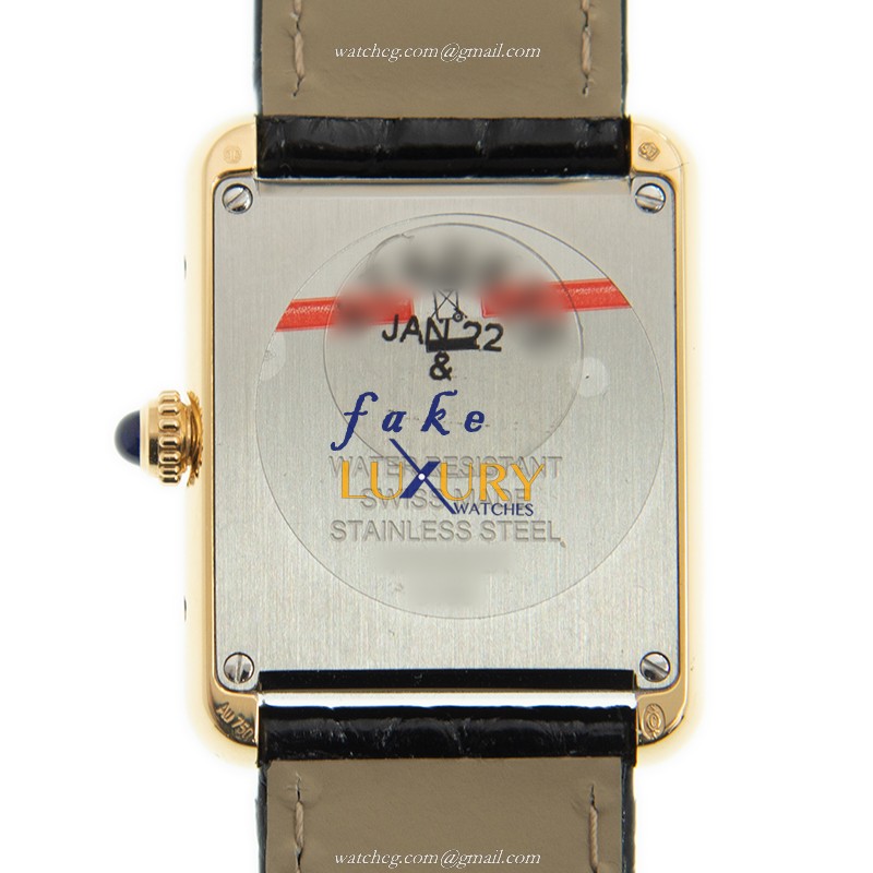 Cartier W5200002 TANK Quartz 18kt Yellow Gold Replica Watch - Luxury Swiss Clone with Ceramic Bezel - Image 3