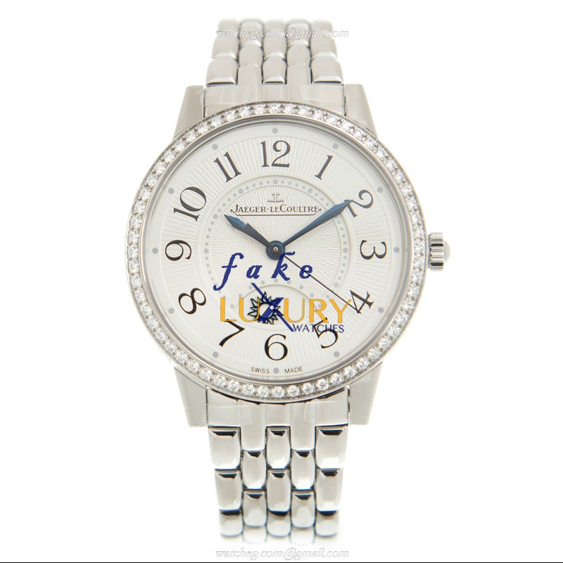 Jaeger-Lecoultre Q3448130 Replica Watch, Automatic Movement, White Dial, Steel & Diamond Case - Image 2
