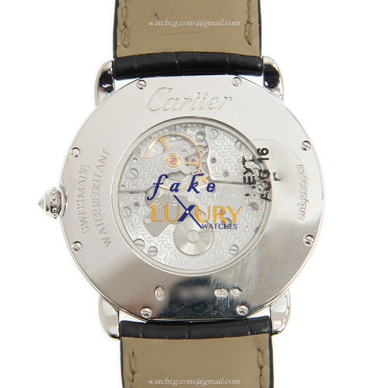 Cartier WR007007 RONDE LOUIS CARTIER - Manual Wind - 18kt White Gold - Diamond Replica Watch - Image 3