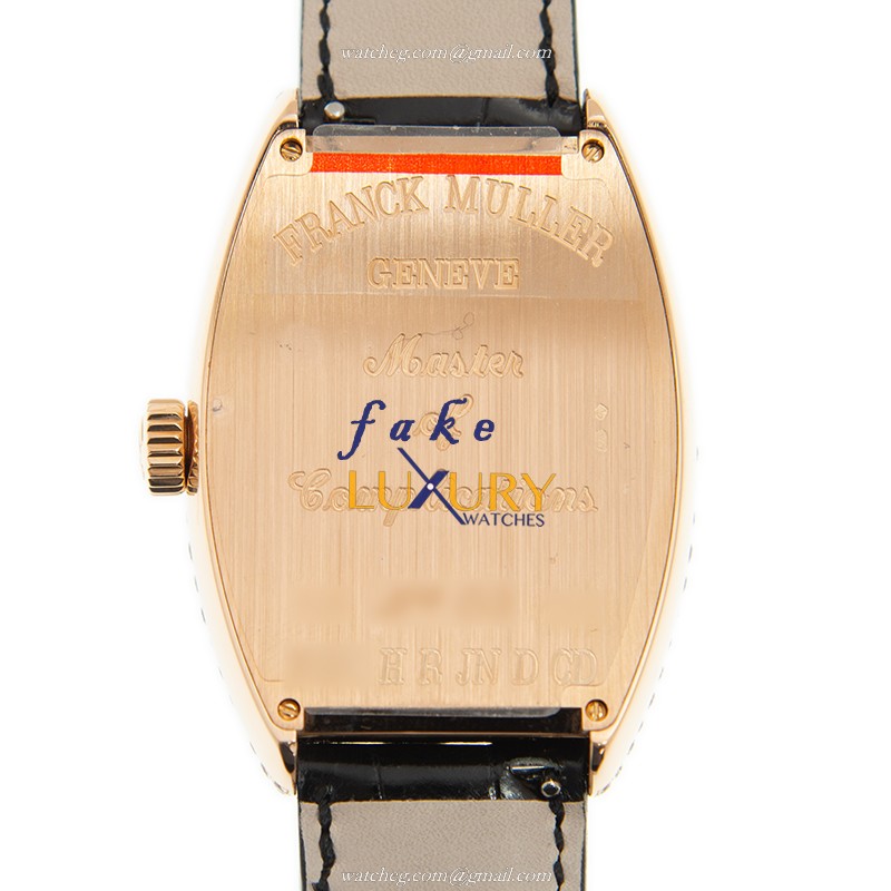 Franck Muller 7880 H R JN D CD 5N-BLACK STRAP CINTREE CURVEX Auto 18kt Rose Gold Diamond Replica - Image 3