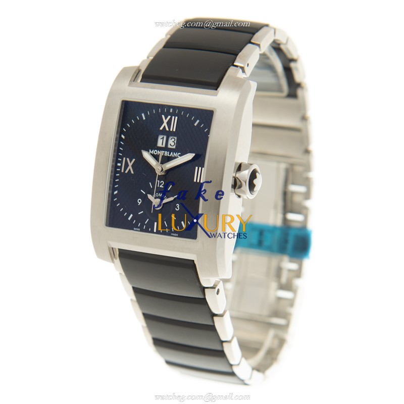 Mont Blanc 102372 Profile Replica Watch, Automatic Movement, Black Dial, Steel Bracelet - Image 2