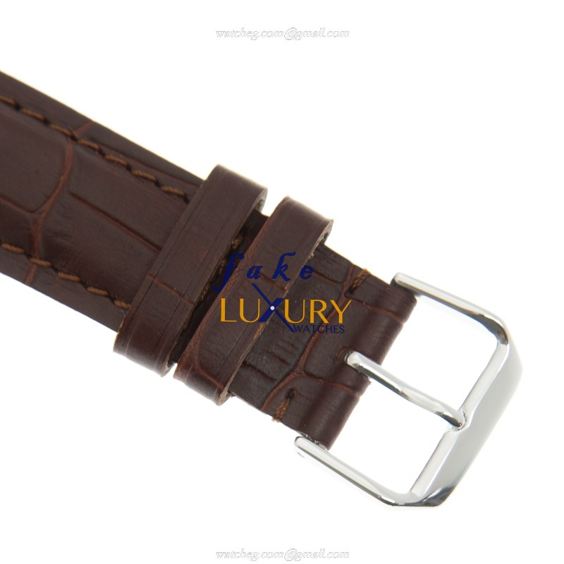 Mont Blanc MONTBLANC 101640 Replica Watch, White Dial, 18kt Rose Gold Case, Brown Alligator Strap - Image 4