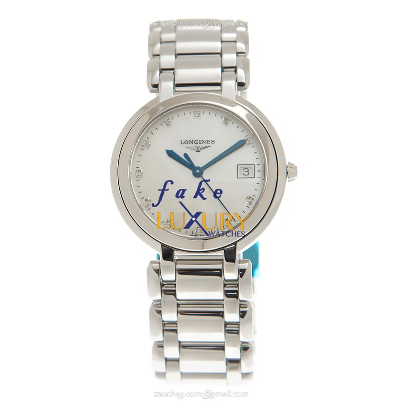 Longines L8.114.4.87.6 Prima Luna Replica Watch With Quartz Movement White Mother Of Pearl Dial - Image 2
