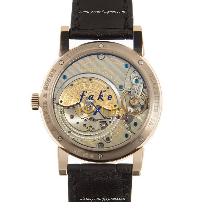 A Lange & Sohne 310.050 Saxonia Replica Watch, Automatic, Silvery Dial, Rose Gold Case - Image 3
