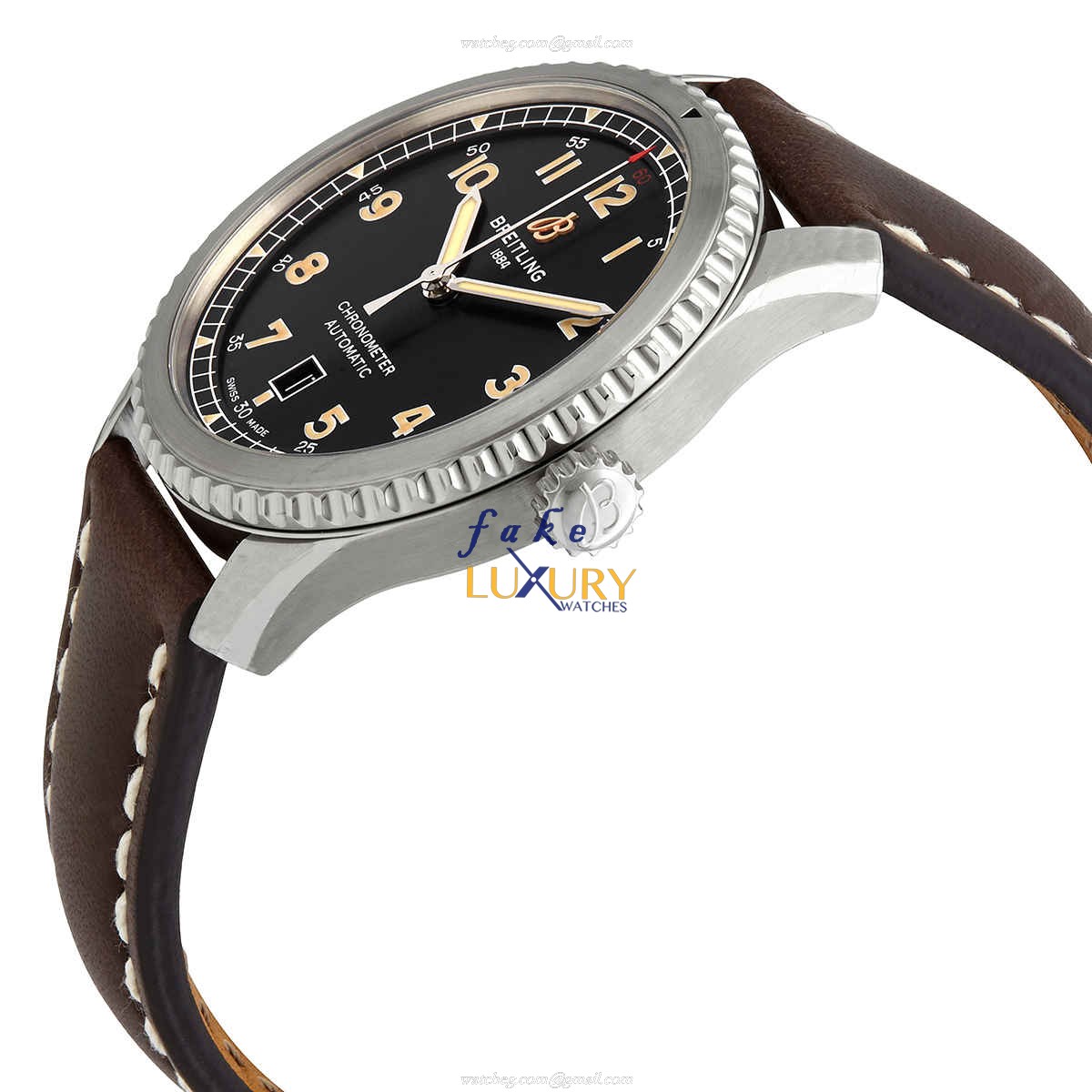 Breitling A17315101B1X3 Replica Watch with Automatic Movement in Brown Cowhide - Image 2