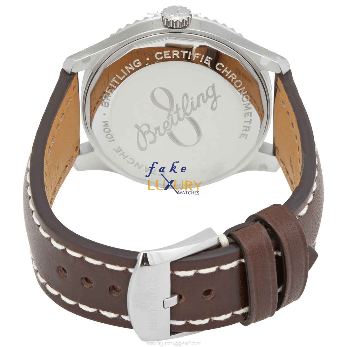 Breitling A17315101B1X3 Replica Watch with Automatic Movement in Brown Cowhide - Image 3