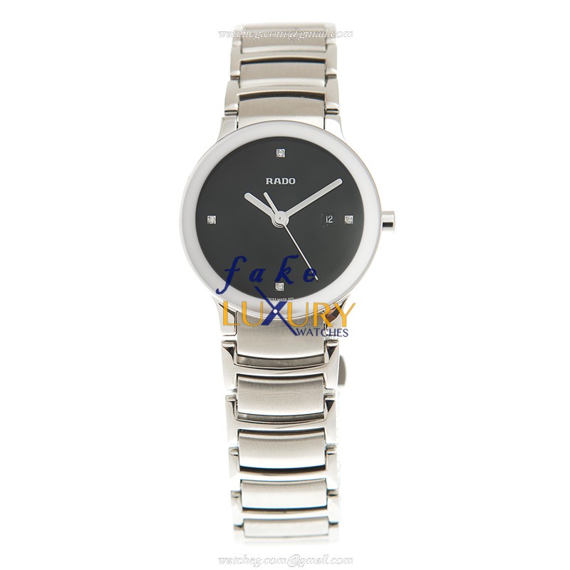 R30928713 - Rado Centrix Replica Watch Quartz Stainless Steel Black Dial Silver Strap - Image 2