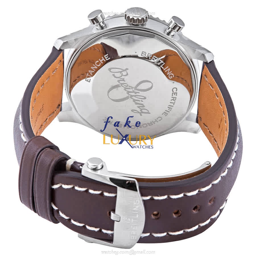 Breitling A13316101B1X4 Aviator 8 Replica Watch, Automatic, Black Dial, Brown Cowhide Strap - Image 3