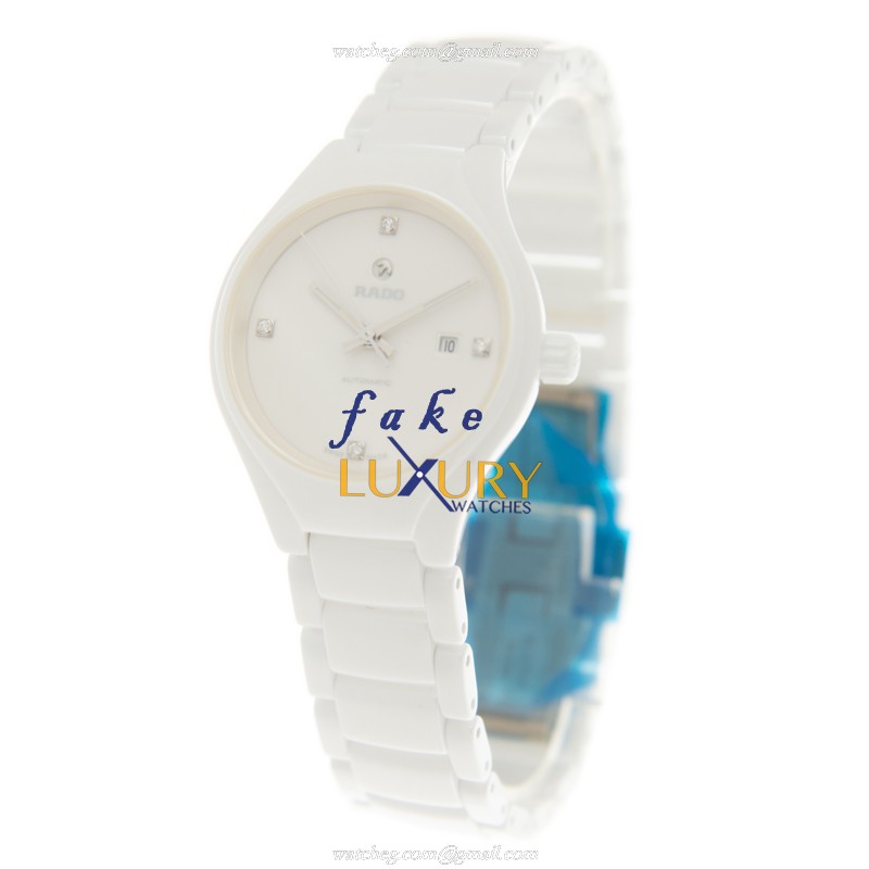 Rado TRUE Automatic Ceramic R27244712 White Dial Ladies Replica Watch - Image 3