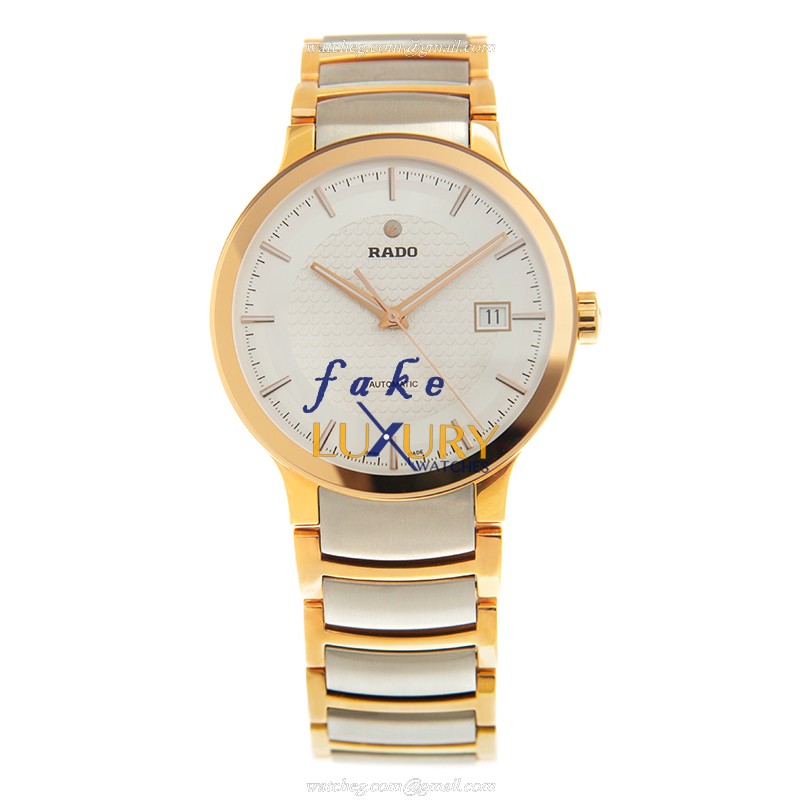 Rado R30953123 Centrix Replica Watch, Automatic Movement, Silver Dial, Gold-Plated Steel Case - Image 2