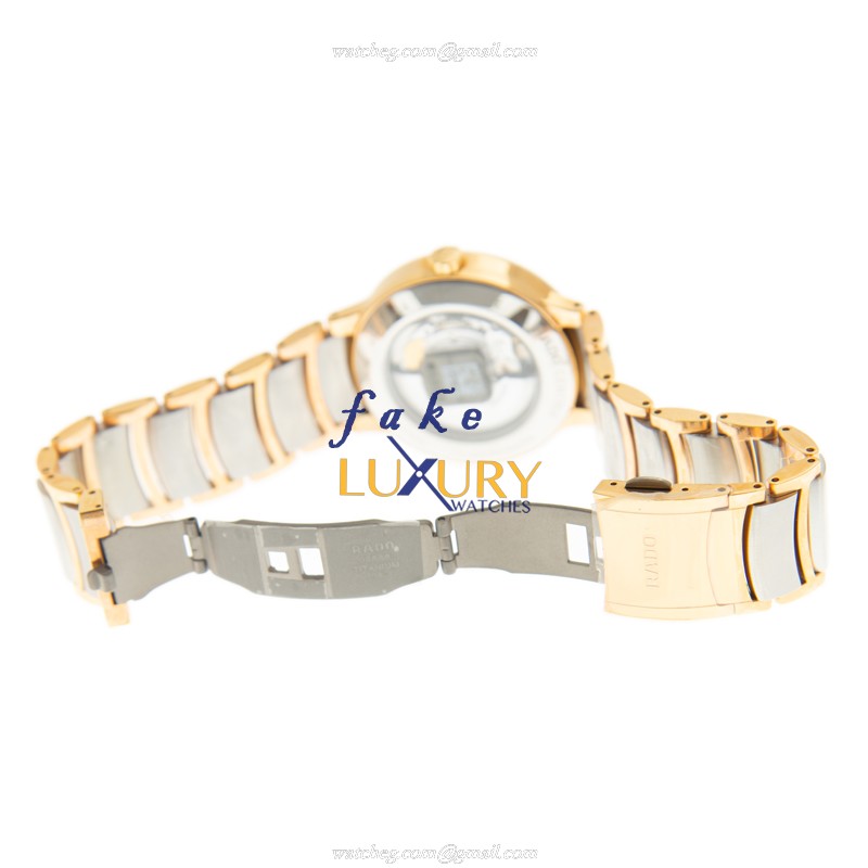 Rado R30953123 Centrix Replica Watch, Automatic Movement, Silver Dial, Gold-Plated Steel Case - Image 5