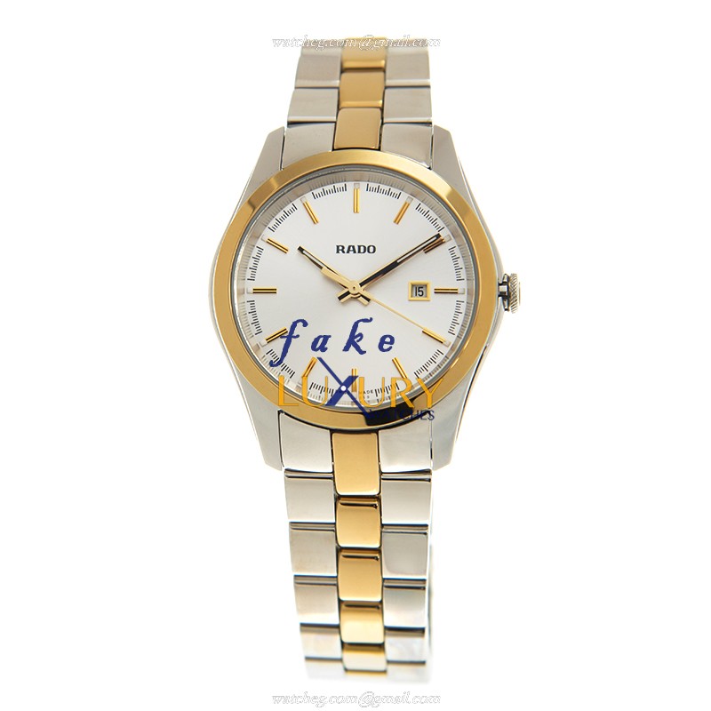 Rado R32975102 Hyperchrome Replica Watch, 37.5mm Quartz, Silver Dial, Gold-Plated Steel - Image 2