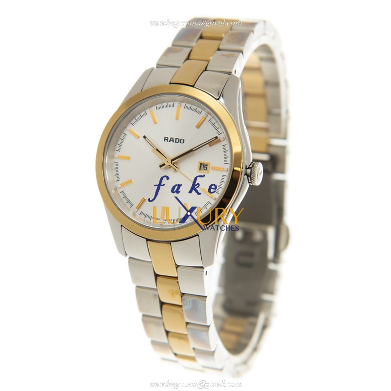 Rado R32975102 Hyperchrome Replica Watch, 37.5mm Quartz, Silver Dial, Gold-Plated Steel - Image 3