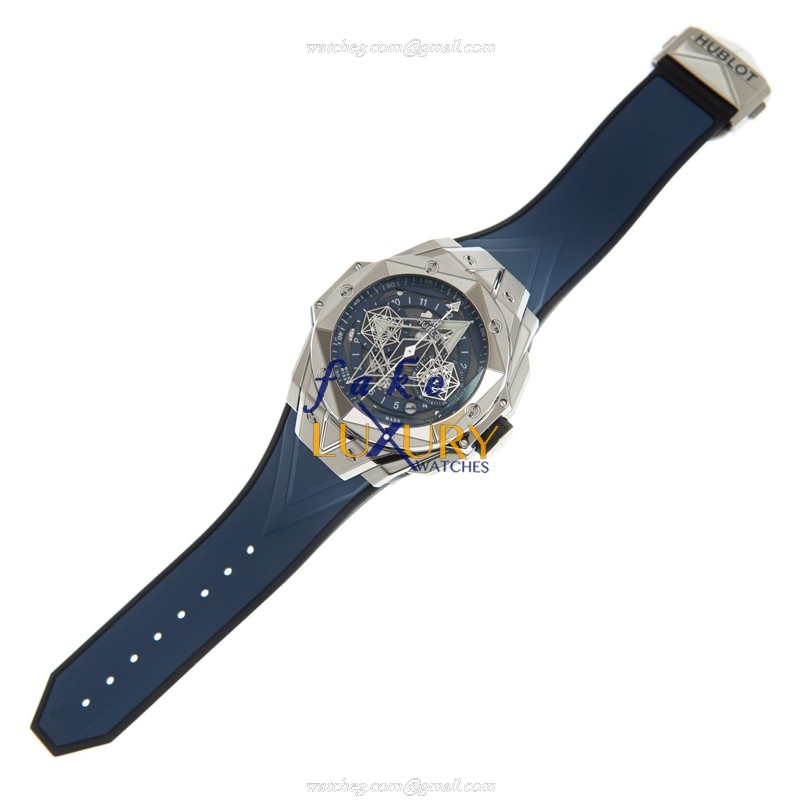 - HUB418NX5107RXMXM20 - Hublot BIG BANG Automatic Titanium Replica Watch - Blue Dial - Image 2