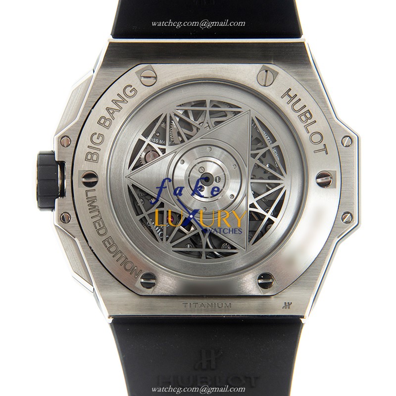 - HUB418NX5107RXMXM20 - Hublot BIG BANG Automatic Titanium Replica Watch - Blue Dial - Image 3