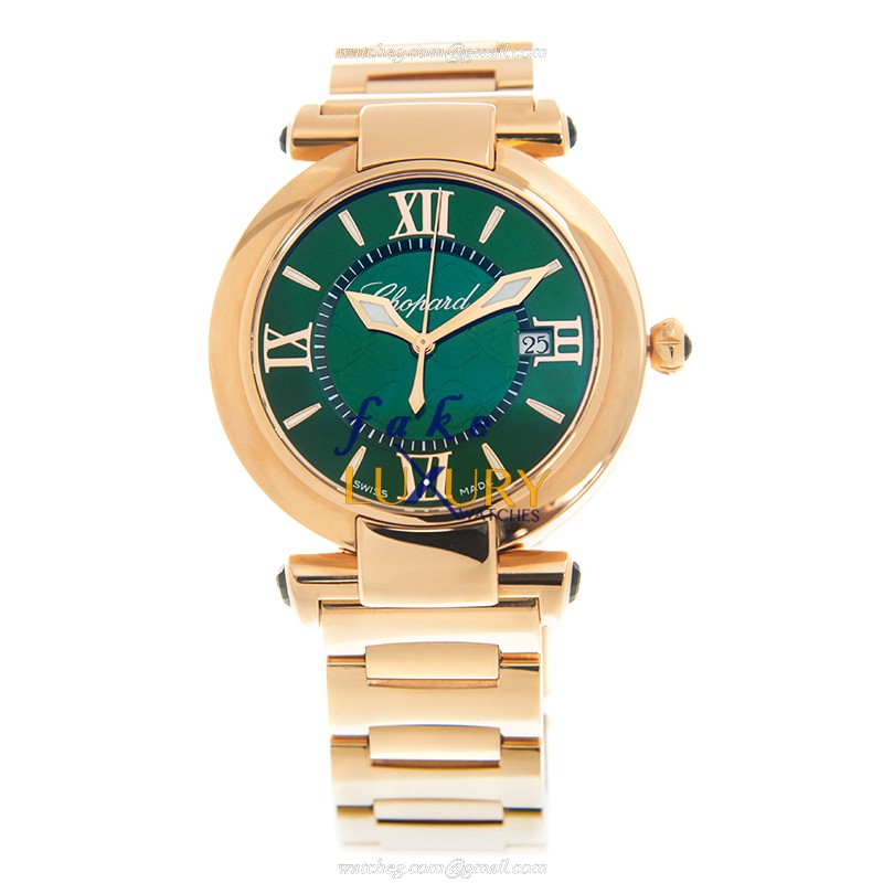 Chopard 384221-5014 IMPERIALE Quartz 18kt Rose Gold Replica Watch - Swiss Clone Luxury Green Dial - Image 2