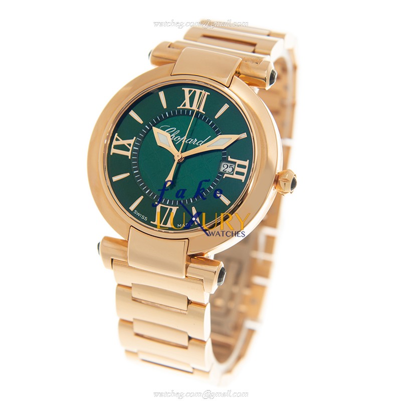 Chopard 384221-5014 IMPERIALE Quartz 18kt Rose Gold Replica Watch - Swiss Clone Luxury Green Dial - Image 3