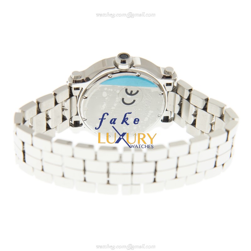 Chopard 278477-3001 Replica Watch, Happy Sport, Quartz, White Dial, Silver Steel - Image 4
