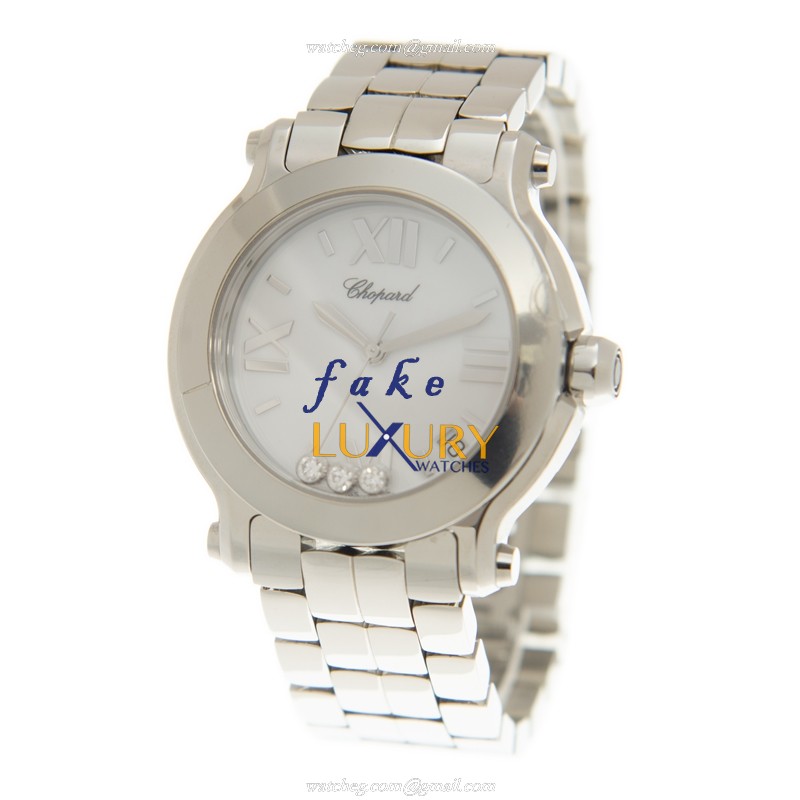 Chopard 278477-3013 Happy Sport Quartz Steel Case White Dial Silver Strap Replica Watch - Image 3
