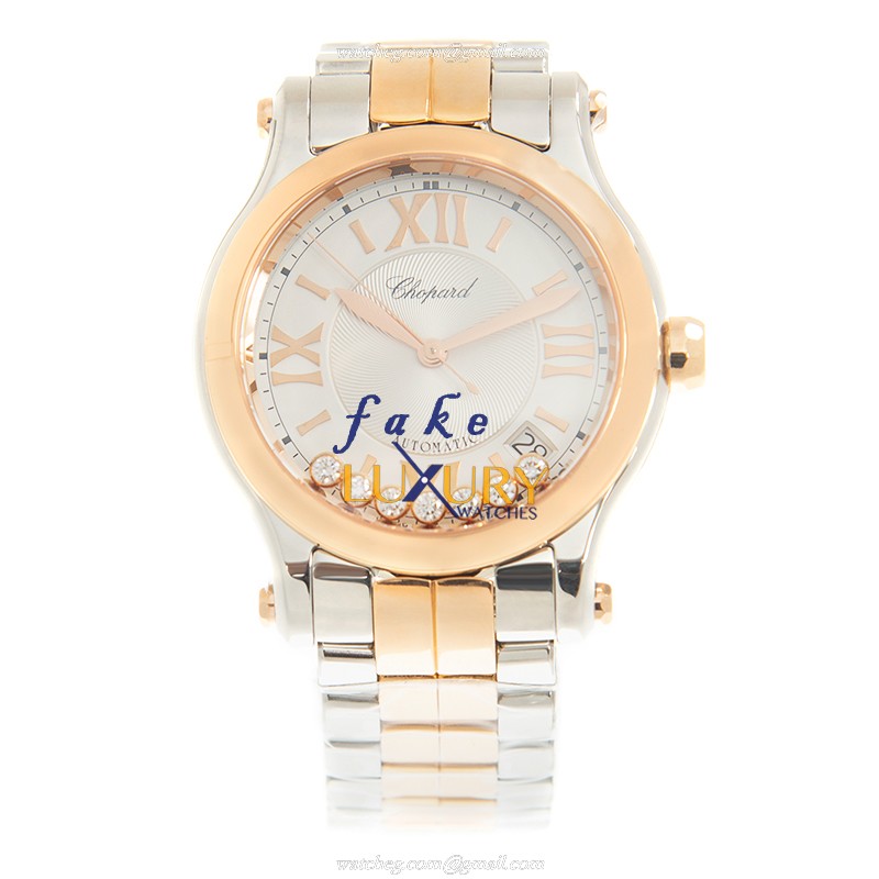 Chopard 278559-6002 Happy Sport Automatic 18kt Rose Gold & Steel Replica Watch - Swiss Movement - Image 2