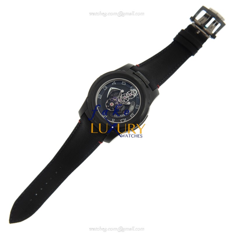 Ulysse Nardin Freak 2053-132/BLACK Manual Wind Titanium 45mm Black Dial Canvas Strap Replica Watch - Image 2