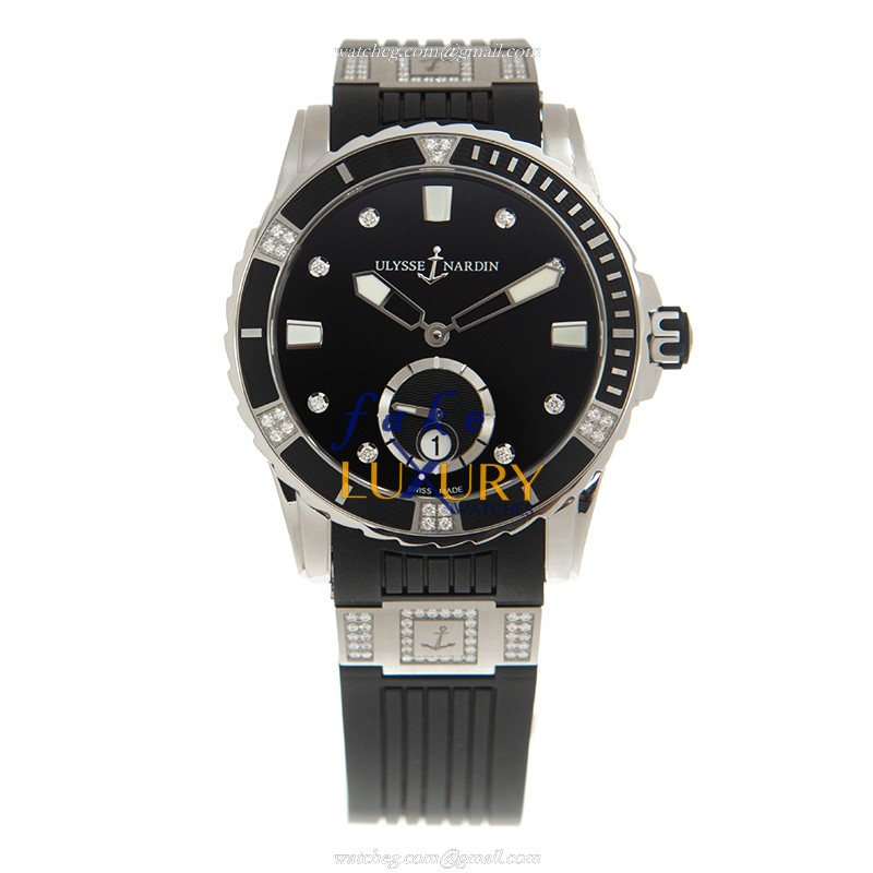 Ulysse Nardin 3203-190-3C/12.12 Replica Watch Automatic Movement, Black Dial, Steel Case, Rubber - Image 2