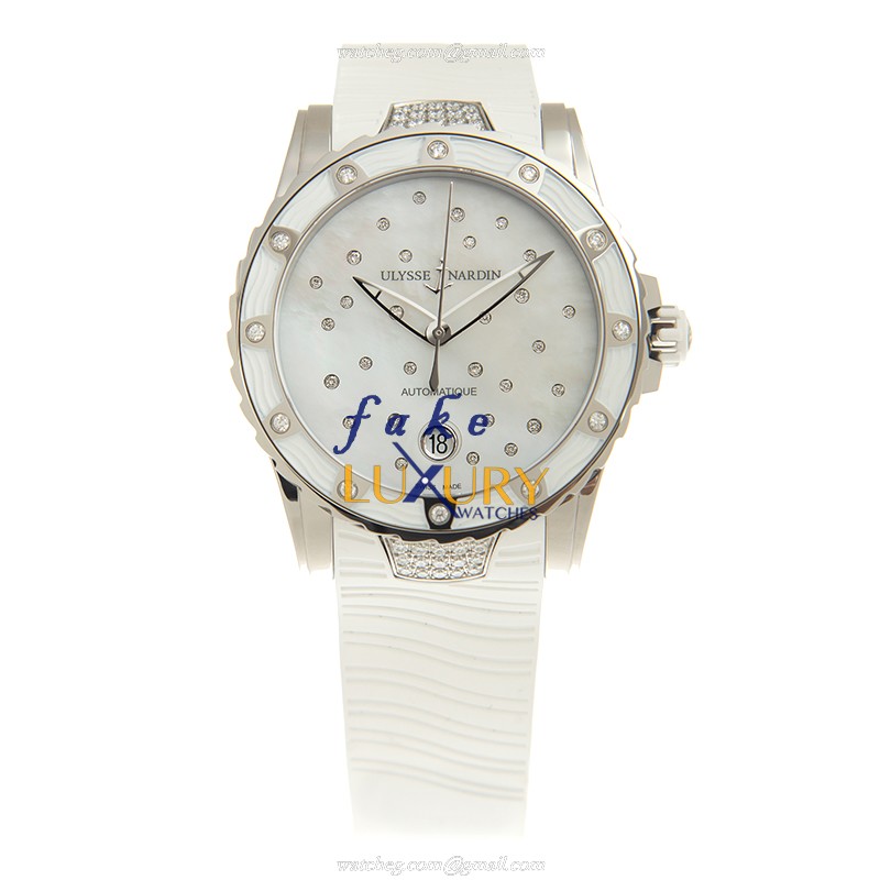 Ulysse Nardin MARINE 8153-180E-3C/20 Replica Watch, Automatic, White Dial, Rubber Strap - Image 2