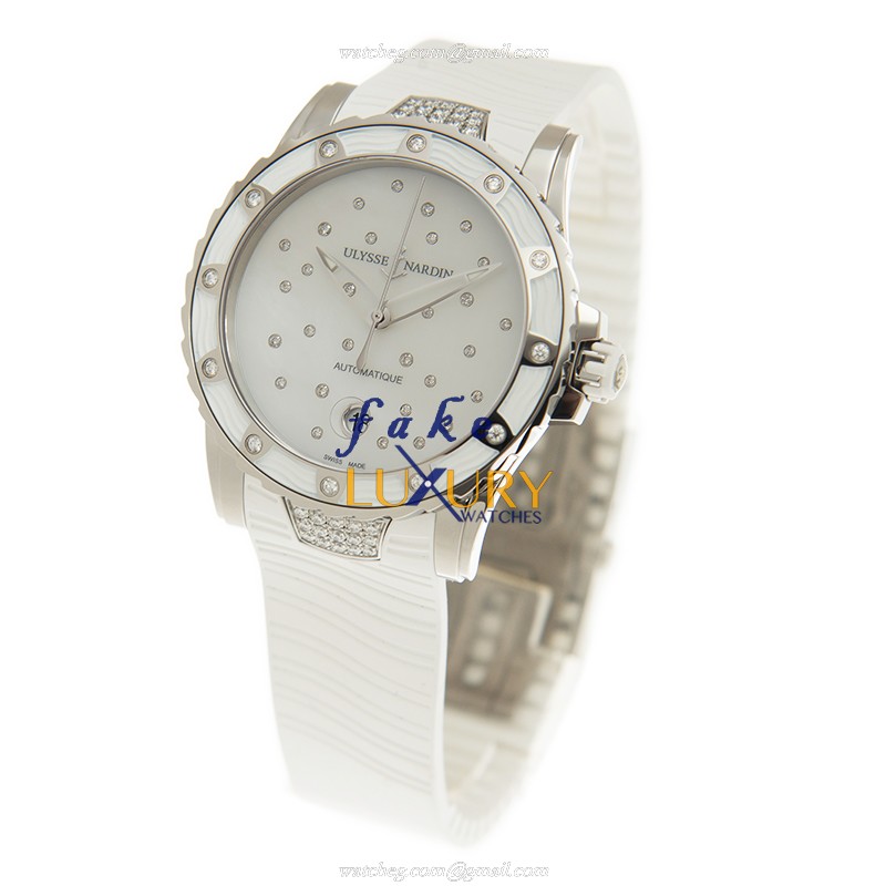 Ulysse Nardin MARINE 8153-180E-3C/20 Replica Watch, Automatic, White Dial, Rubber Strap - Image 3