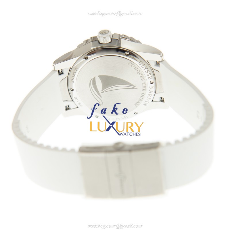 Ulysse Nardin MARINE 8153-180E-3C/20 Replica Watch, Automatic, White Dial, Rubber Strap - Image 4