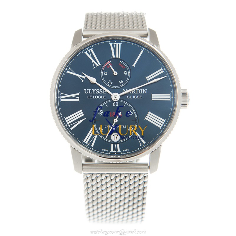 Ulysse Nardin 1183-310-7MIL/43 Marine - Replica Watch - Blue Dial - Automatic - Steel Bracelet - Image 2
