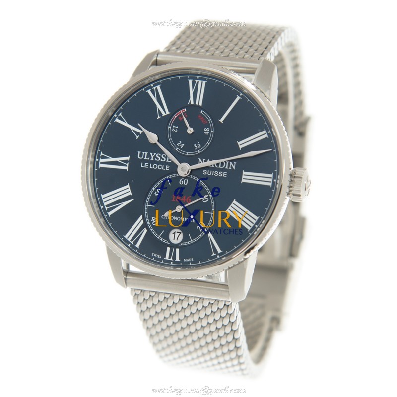 Ulysse Nardin 1183-310-7MIL/43 Marine - Replica Watch - Blue Dial - Automatic - Steel Bracelet - Image 3