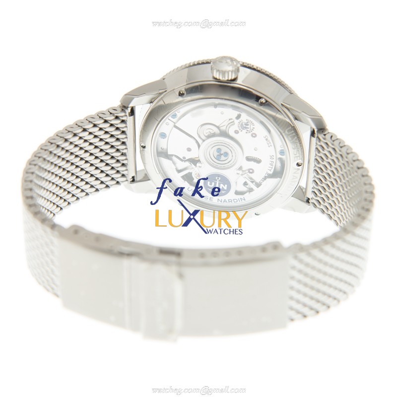 Ulysse Nardin 1183-310-7MIL/43 Marine - Replica Watch - Blue Dial - Automatic - Steel Bracelet - Image 4