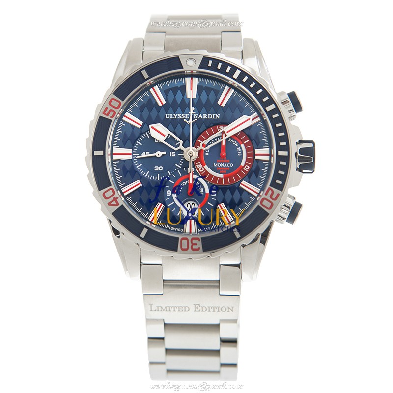 Ulysse Nardin 1503-151-7M/93-MON Replica Watch Automatic Blue Dial Stainless Steel Bracelet 44mm - Image 2