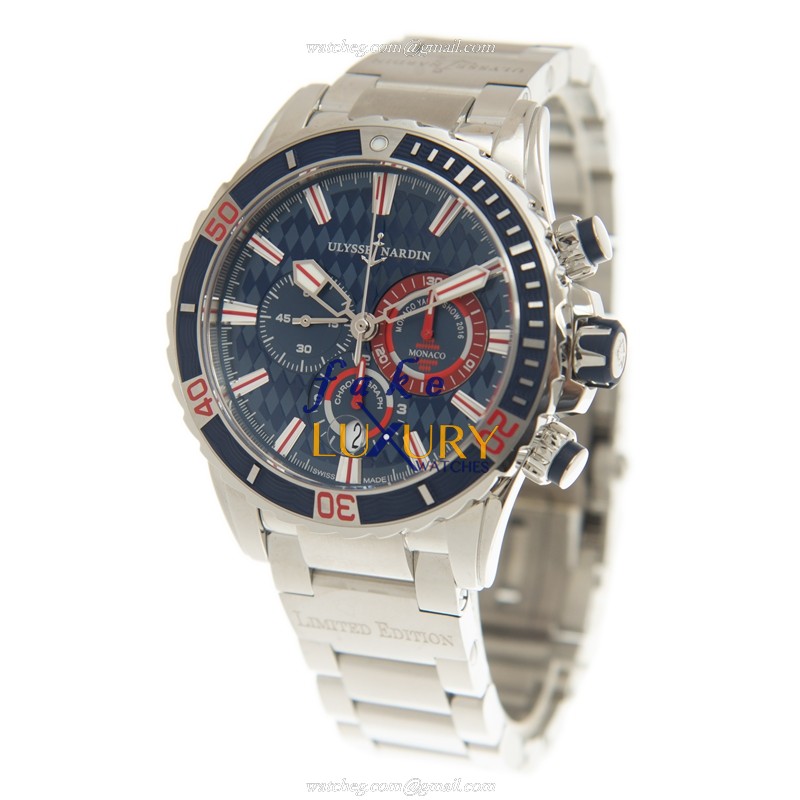 Ulysse Nardin 1503-151-7M/93-MON Replica Watch Automatic Blue Dial Stainless Steel Bracelet 44mm - Image 3