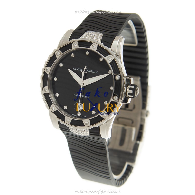 Ulysse Nardin 8153-180E-3C/12 Replica Watch, Black Dial, Steel Case, Rubber Strap, Automatic - Image 3