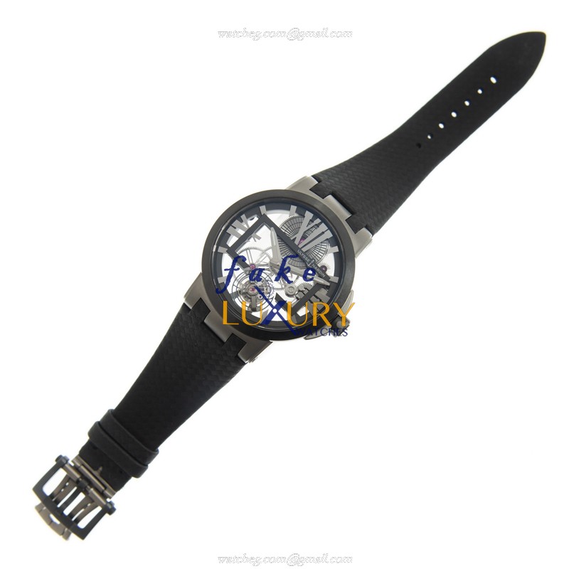 Ulysse Nardin 1713-139 Executive Manual Wind Titanium Transparent Skull Dial Replica Watch - Image 2