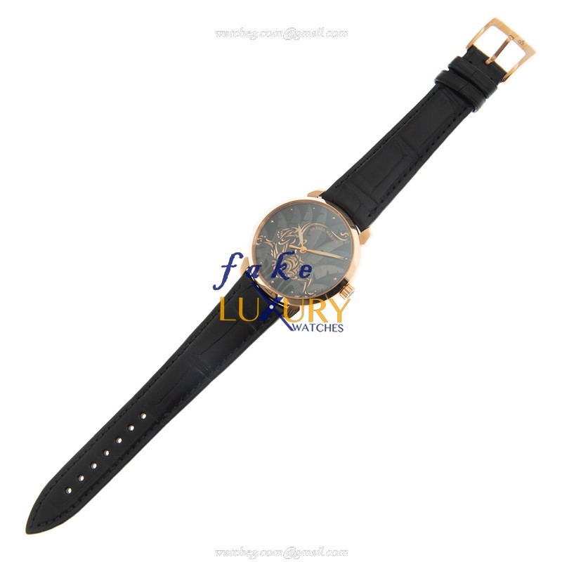Ulysse Nardin 8152-111-2/SINGE - Replica Watch - Automatic - 18kt Rose Gold - Black Dial - Image 2