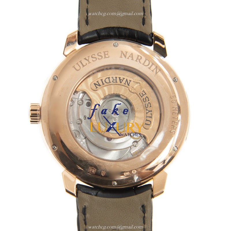 Ulysse Nardin 8152-111-2/ROOSTER Replica Watch, Automatic Movement, Gold Dial, 18kt Rose Gold Case - Image 3