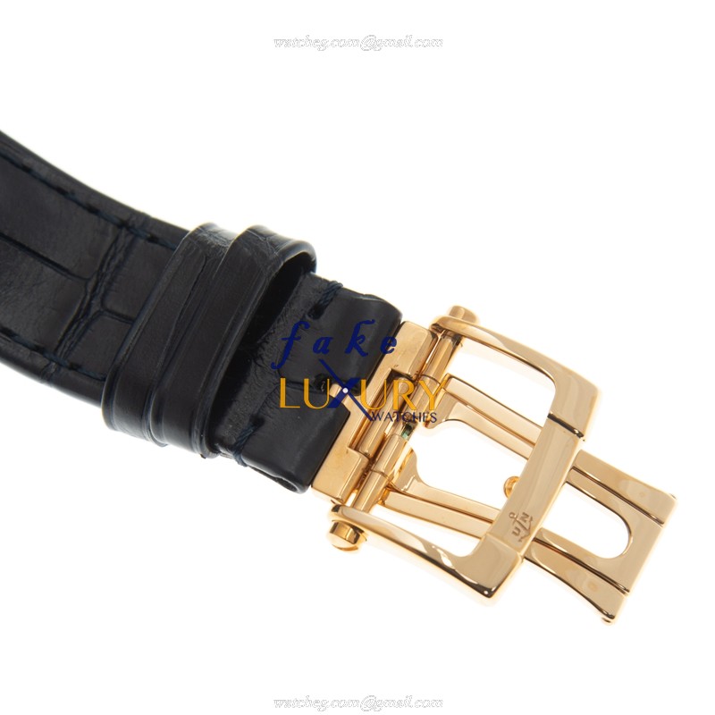 Ulysse Nardin 3346-126LE/93 CLASSIQUE Automatic 18kt Rose Gold Blue Dial Alligator Strap Replica - Image 4