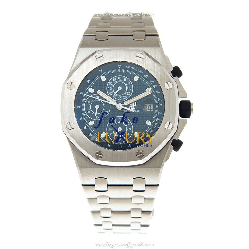 Audemars Piguet 26237ST.OO.1000ST.01 Royal Oak Offshore Replica Watch, Blue Dial, Steel Bracelet - Image 2