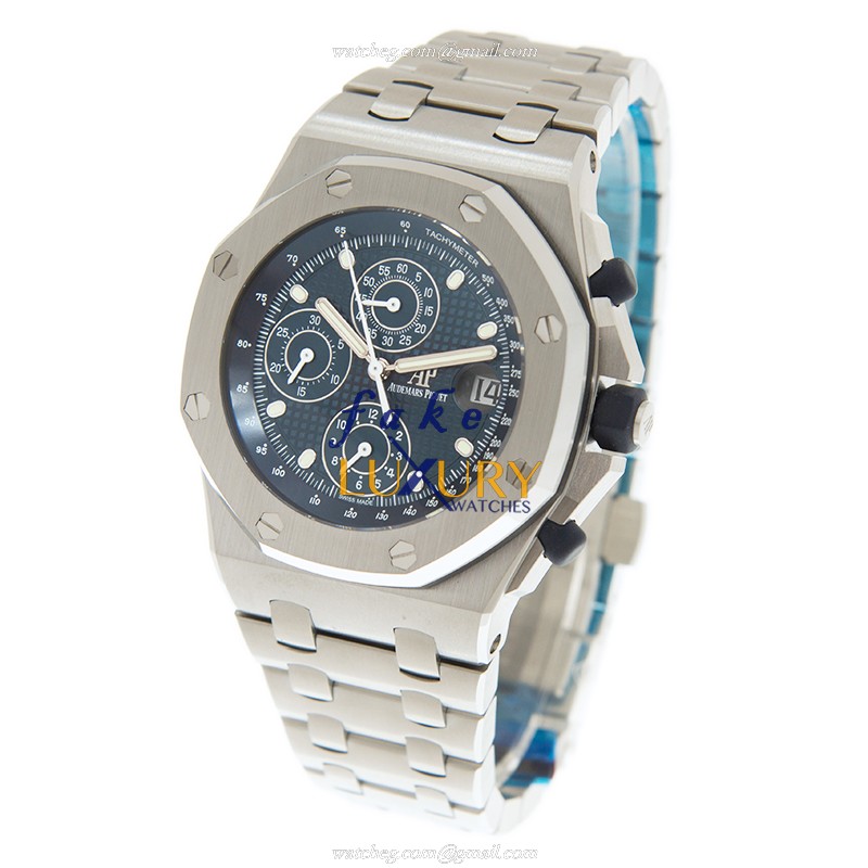 Audemars Piguet 26237ST.OO.1000ST.01 Royal Oak Offshore Replica Watch, Blue Dial, Steel Bracelet - Image 3