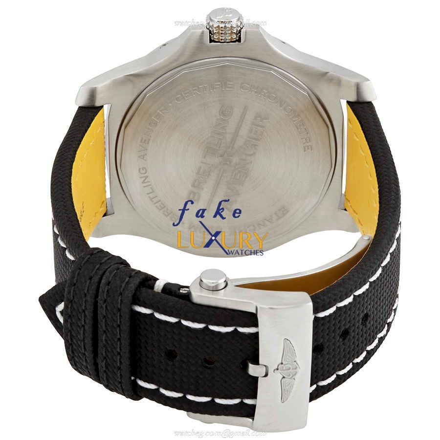 Breitling A17318101B1X2 Avenger II Replica Watch Automatic Blue Dial Steel Case Canvas Strap - Image 3